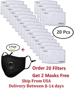 

Adult PM2.5 Activated Carbon Filter Mask Filters Breathing Insert Protective Mouth Mask Filter