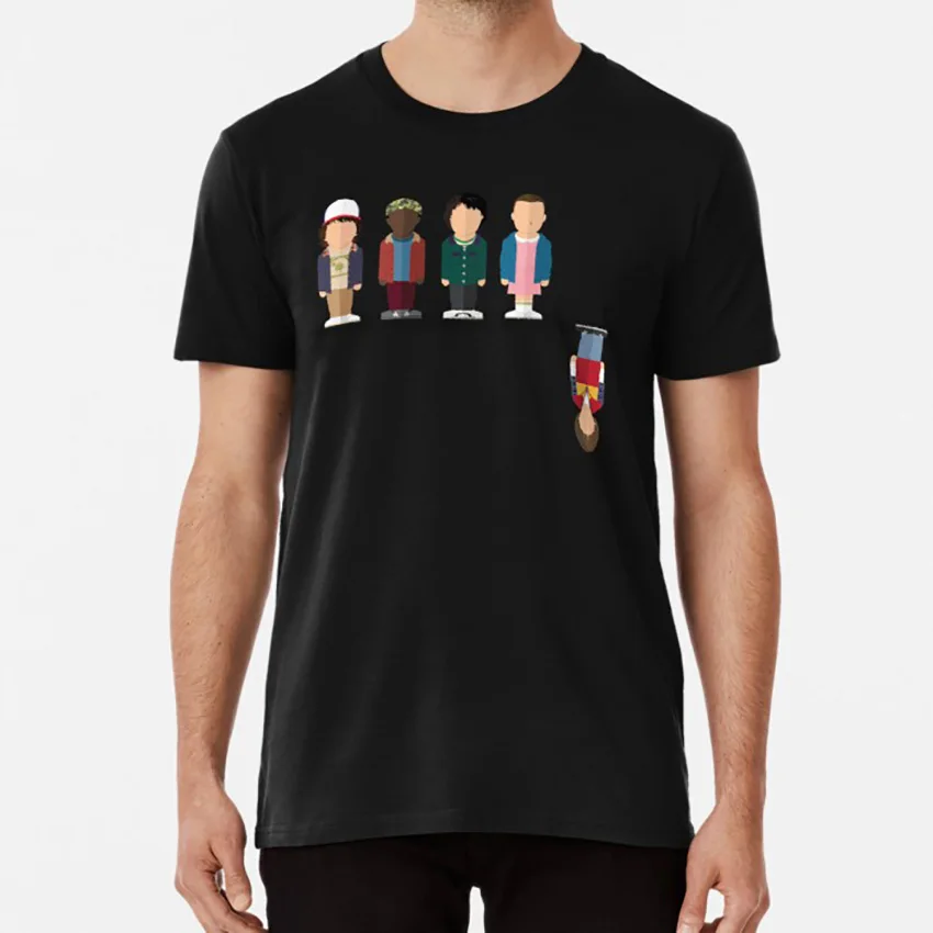 Футболка с надписью одиннадцать с надписью вверх дном Дастин Лукас Майк Уилл Байерс 80-е необработанный серый