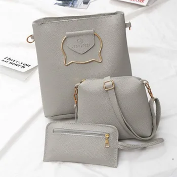 

New Lovely 3PCS/Set Women Women Bag Leather Satchel Handbag Shoulder Messenger Crossbody Bag Wallet Evening Bag Composite