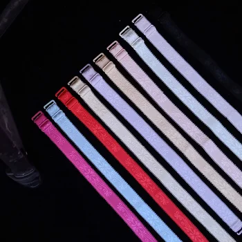 

Fashion Jacquard Non-Slip Bra With Underwear Straps Solid Color Bra Underwear Adjustable Shoulder Strap