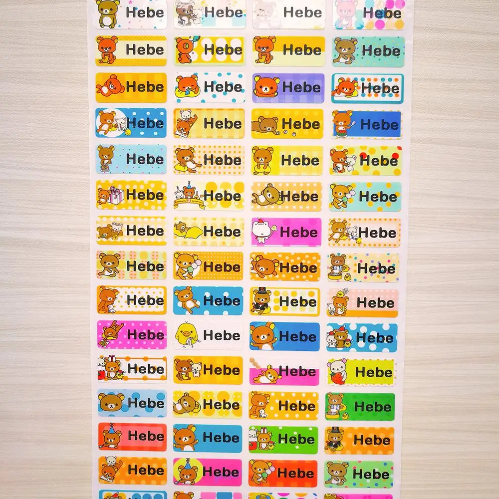 100Pcs Personal Name Stickers Waterproof Cute Custom children stickers For Daycare Scrapbook School Scrapbooking stickers