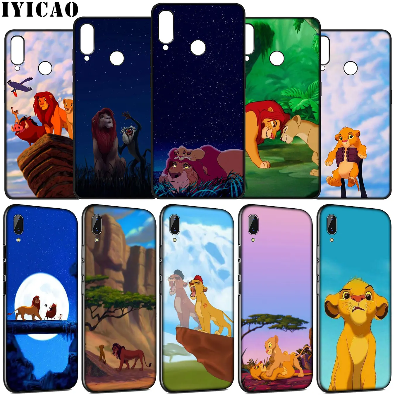 IYICAO Лучший Мягкий силиконовый чехол Lion King для Huawei Y9 Y7 Y6 Prime 2019 Honor view 20 8C 8X 8 9 9X 10 Lite 7C