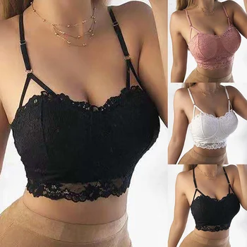 

Sexy Thin Bralette Push Up Bra Women Floral Wire Free Underwear Top Bra Strapless Lace Lingerie Bra Plus Size Female Fashion