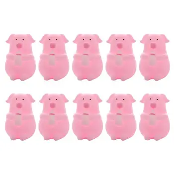 

10pcs Squeeze Sensory Toys Cute Sensory Plastic Piggy Mold Playful Toys Feeding Bottle Pig Toys for Gifts Party