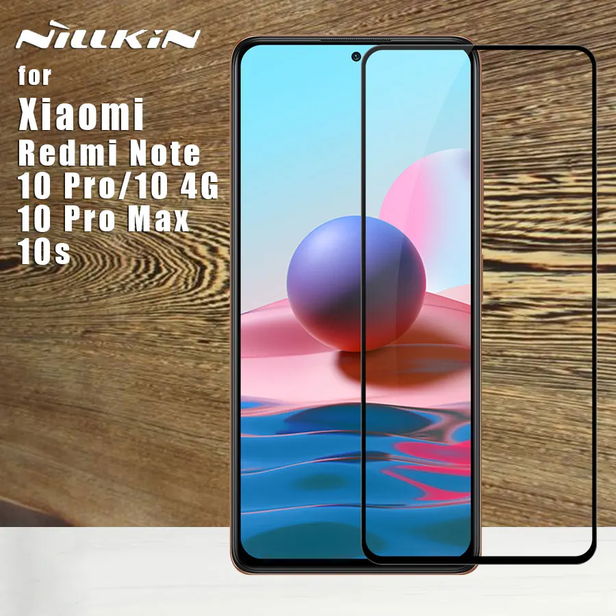 

Закаленное стекло Nillkin с полным покрытием для Xiaomi Redmi Note 10 Pro CP Plus, Защитная пленка для экрана 2.5D 9H Redmi Note 10 Pro Max 10s 4G
