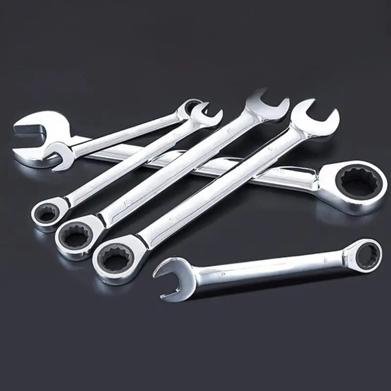 

WINOMO 6pcs Mixed Size Combination Ratchet Wrench Dual Heads Offset Ring Spanner (6mm, 7mm, 8mm, 9mm, 10mm, 11mm)