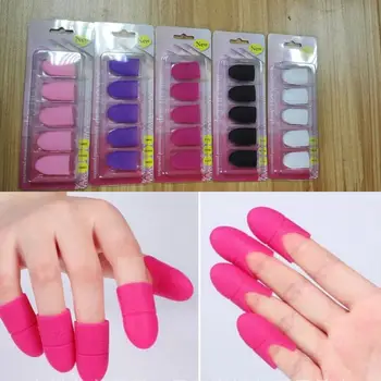 

Popfeel 10Pcs/set Silicone Nail Art Soak Off Clip Cap Set UV Gel Polish Remover Tools Nail Supplies