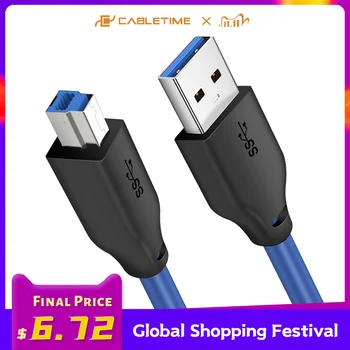 

CABLETIME USB3.0 Printer Cable AM to BM Cable data sync Extension Printer for PC Computer Lenovo Printer C273