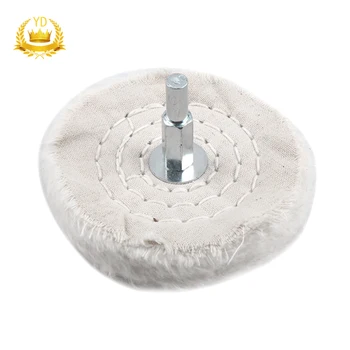 

Hot 100mm 4" Polishing Cloth Wheel Metal Plastic Glass Rotary Drill Buffer Mop Pad TOB