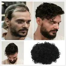 Hstonir кудрявые волосы, мужские волосы Parrucchino, мужские волосы Peruca Masculina Cabelo Humano Postizos Hombres Toupee H074