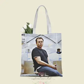 

Elon Musk tote bag custom canvas tote bags for women for teacher Birthday Bags Gift Bag personalized gifts