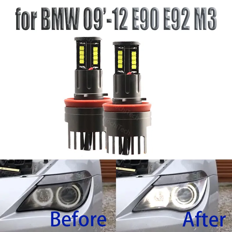 

160 Вт яркий белый светодиодный светильник Angel Eye Halo H8 без ошибок для BMW 2009-2012 3 серии E90 E92 M3