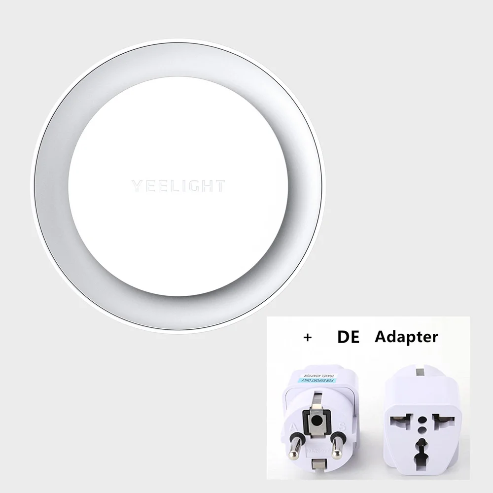 Add DE Adapter Светодиодный индукционный ночник mi jia Yeelight с чувствительным к свету датчиком для спальни коридора Xiao mi инфракрасная Ночная лампа - Испускаемый цвет: Add DE Adapter