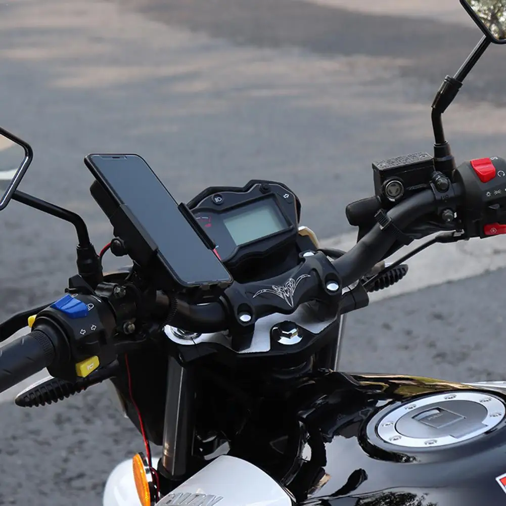 

Motorcycle Phone Holder Charger QI Wireless Charger Fast For Samsung For IPhone Cell Phone Holder Motorbike Moto Phone Stand