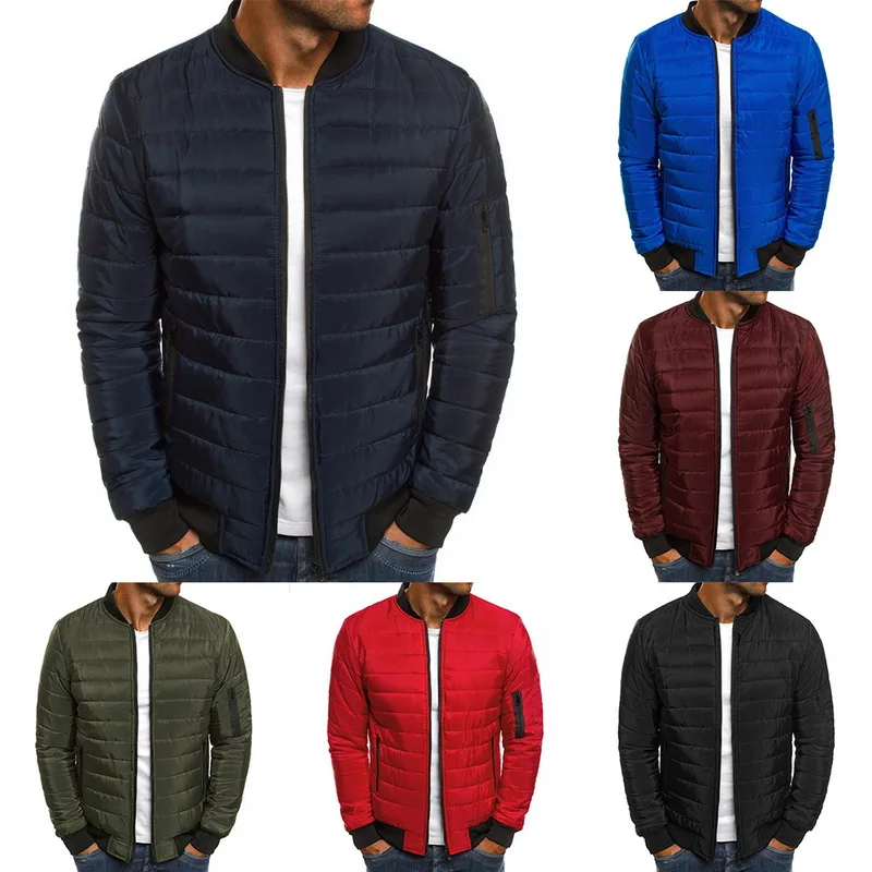 

2020 Warm Jacket Male Winter Ultralight Zipper Jacket Men's Lightweight Windproof Packable Down Pocket Jacket Dropshipping