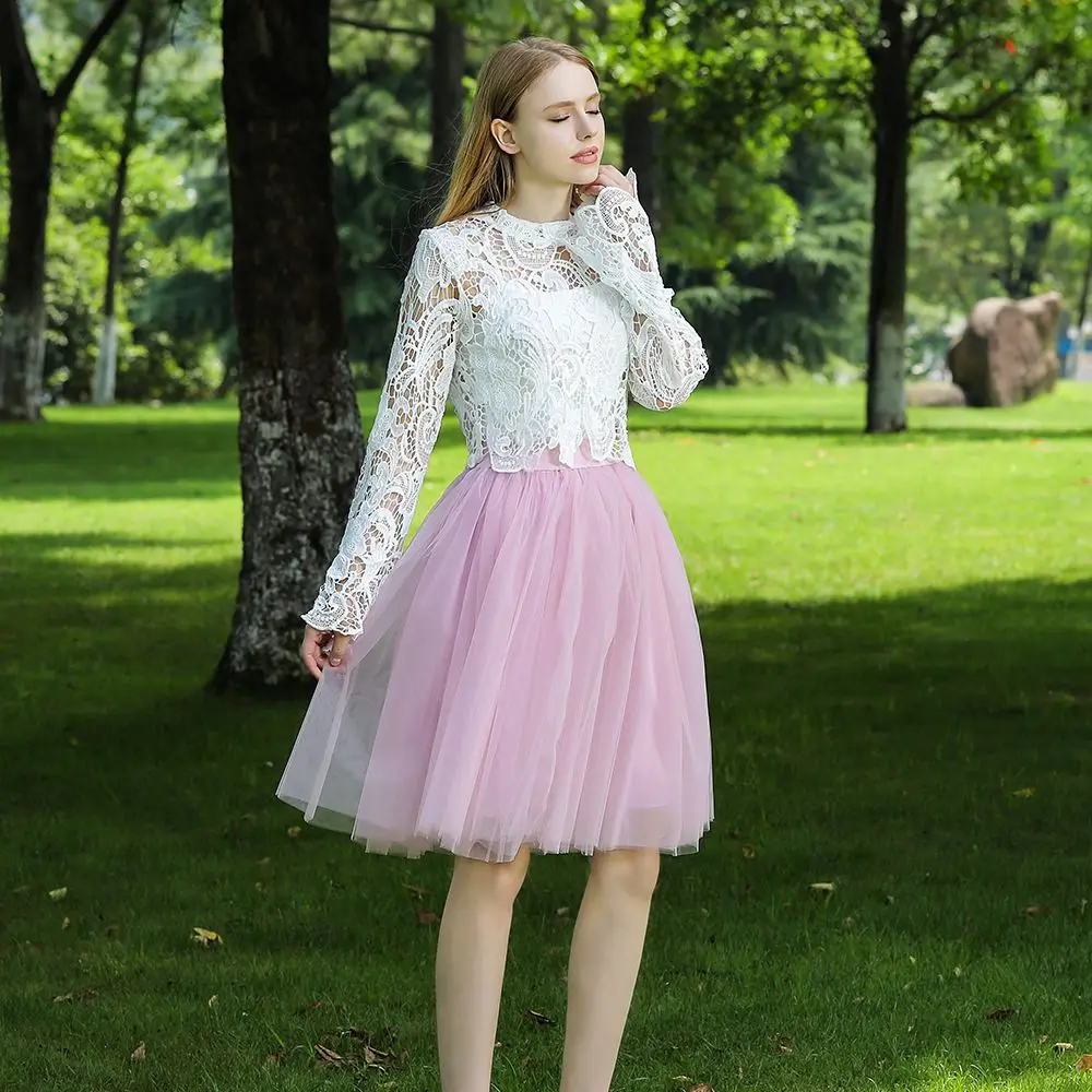 5 Layers 60cm Princess Midi Tulle Skirt Pleated Dance Tutu Skirts Womens Lolita Petticoat Jupe Saia faldas Party Puffy Skirts 5 Layers 60cm Princess Midi Tulle Skirt Pleated Dance Tutu Skirts Womens Lolita Petticoat Jupe Saia faldas Party Puffy Skirts