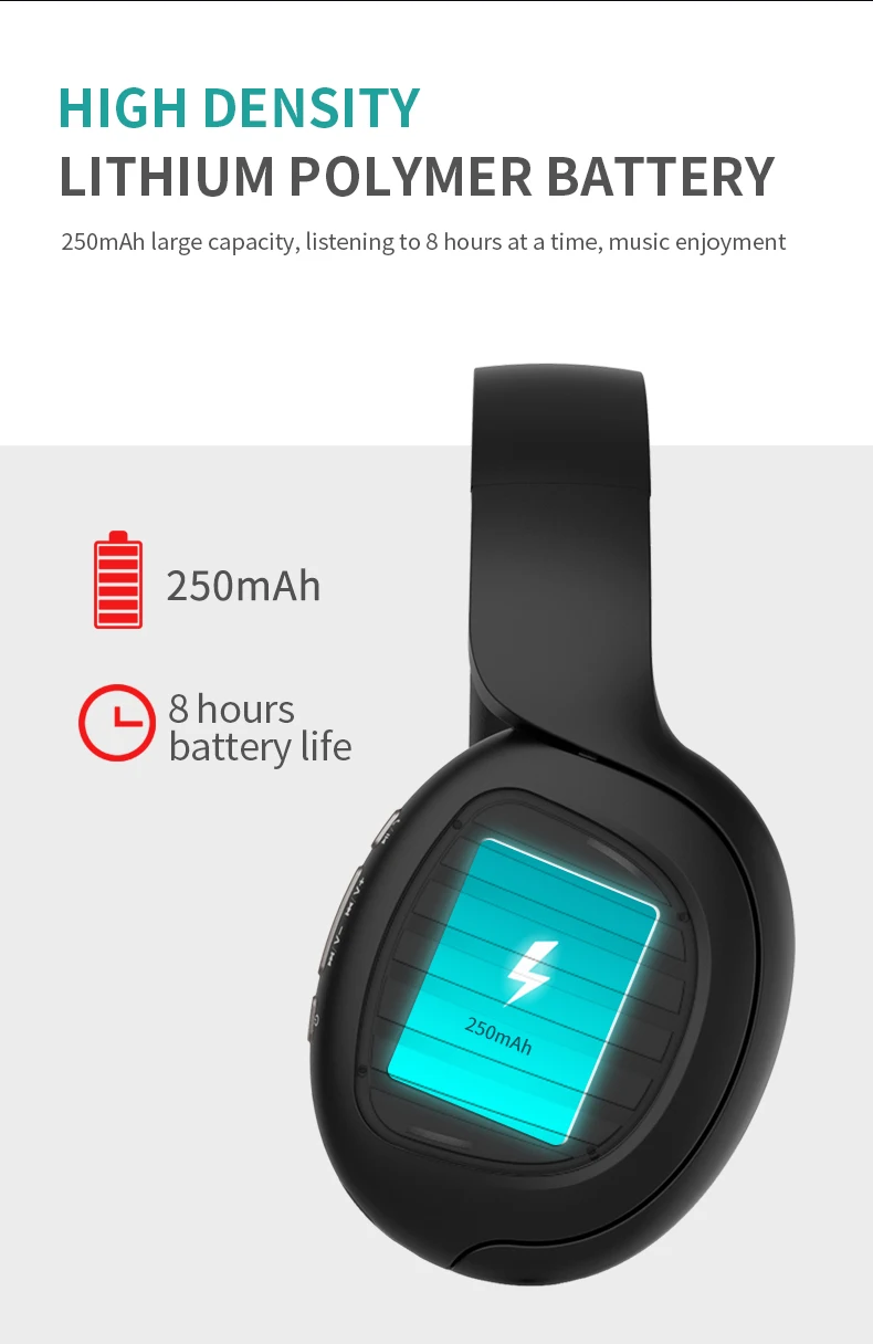 Складные беспроводные наушники Bluetooth 5,0 Гарнитура 3D Стерео Игровые наушники с микрофоном Поддержка 3,5 мм кабель TF карта FM