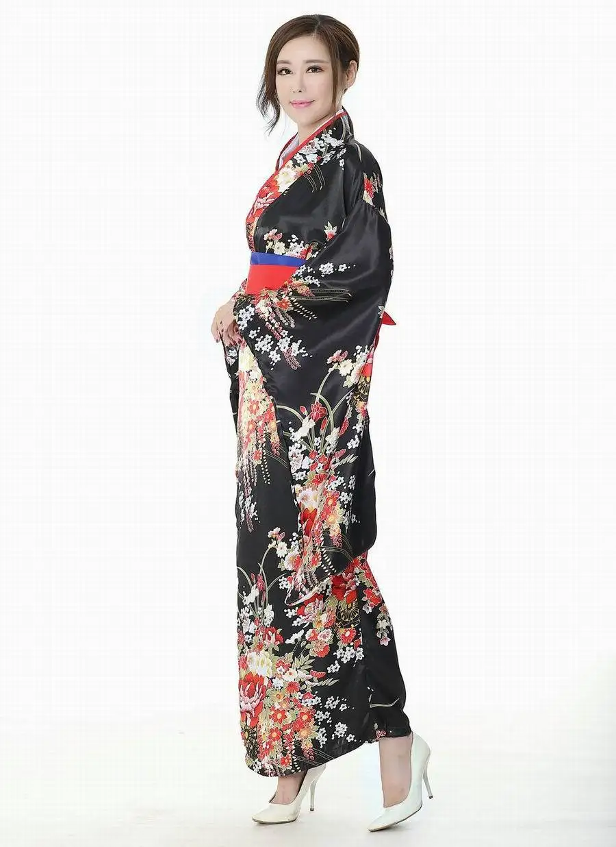 Японское традиционное цветочное кимоно гейши для девочек винтажный женский сценический костюм для шоу Косплей Hell Girls Enma женский костюм сакуры