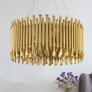 

Nordic Aluminum LED Pendant Lamp Gold pendant light Living Room Restaurant Study Decor Pendant Lamp Hanging light Fixture F046