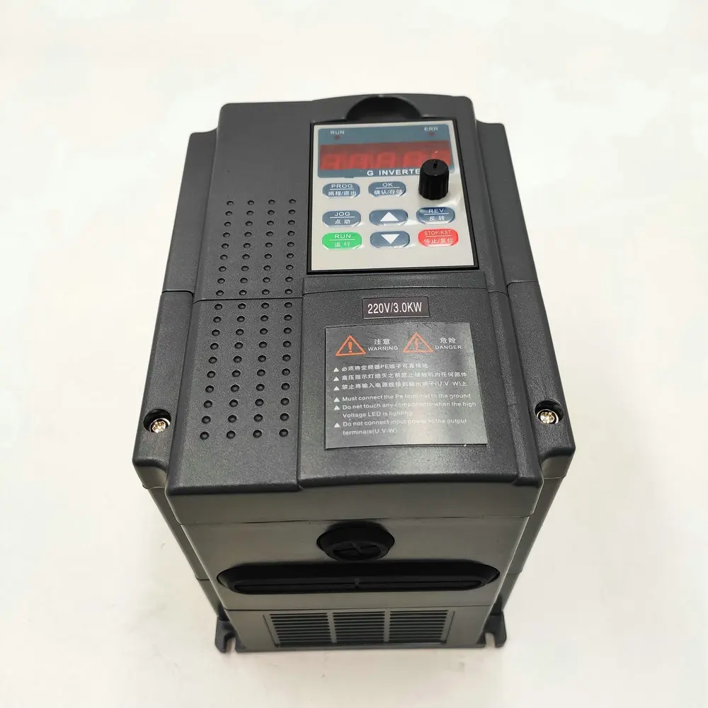 VFD инвертор K325 ZW-S2-2T однофазный 110 В/220 В вход и для трехфазного двигателя с кабелем 2 м и наружной панелью zjw - Цвет: 3KW 220V