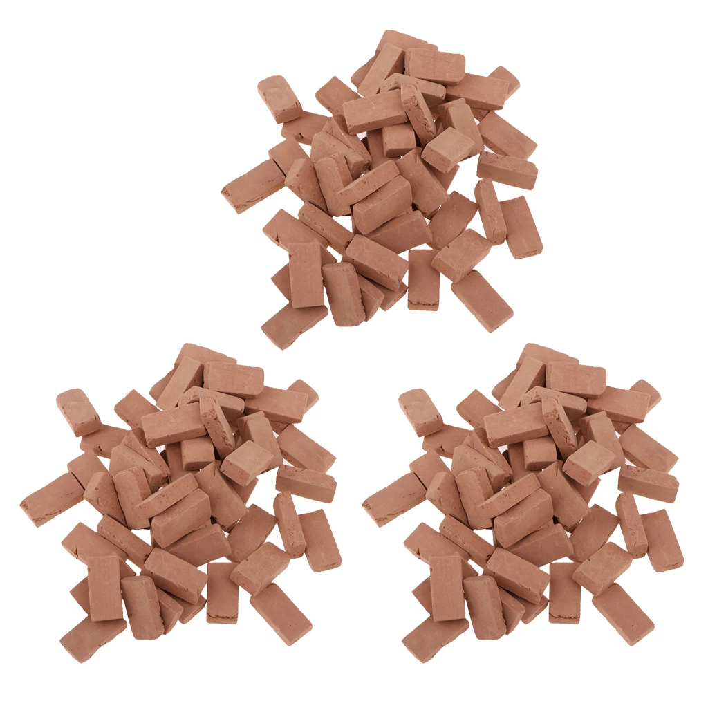 1/16 Scale Clay Red Bricks Model for Sand Armor Scenery Decoration 1.7x0.9cm