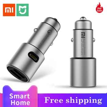

Original Xiaomi Car Charger QC 3.0 36W Max Dual USB Quick Charge 5V/3A 9V/2A 12V/1.5A Safe Metal Charger For Xiaomi Android iOS