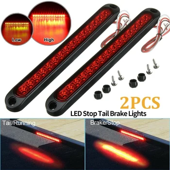 

2Pcs 10 inch 15 LED Trailer Truck RV Stop Tail Rear Brake Turn Light Bar Stop Rear Side Marker Lights Waterproof