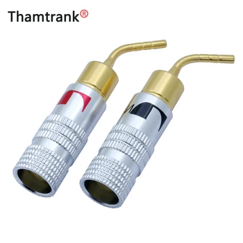 

5Pairs/10pcs High Quality New 24K Gold Nakamichi Speaker Pin Angel 2mm Banana Plugs Speaker wire Screw Lock Connector