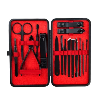 

16 pcs/set Stainless Steel Nail Clipper Set Manicure Pedicure Toe Art Tools Suit Cutter Trimmer Scissor Tweezer Knife Kit