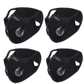 

4 pc Diving Fabric PM2.5 Breathable Anti-Dust Face Mask For Men Women Mouth Mask Windproof Breathable Protection Valves Mask