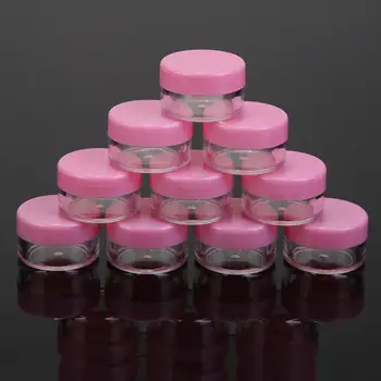 

10pcs 5g/ml Cosmetic Empty Jar Pot Eyeshadow Makeup Face Cream Container Bottle for Beauty Cosmetic Makeup Refillable Bottles