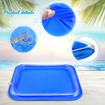 Children Toy Sand Table Indoor Multifunction Inflatable Baby Swimming Pool Fish Pond Blue Sand Table Kid Party Play 40*25cm 2pcs 4