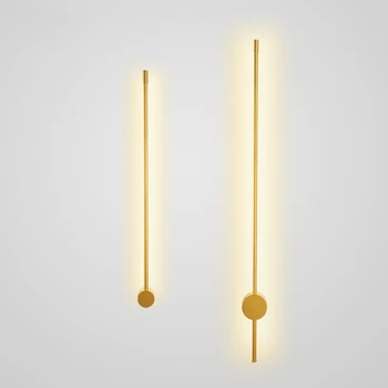 

Gold/black Modern LED Mirror Lights Bathroom Bedroom Headboard Wall Sconce 0.65M~1.45M Simple Living Room Wall Lamp Fixtures AC