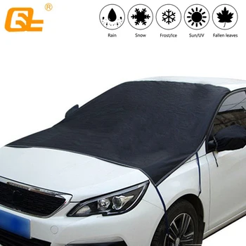 

190T Universal Waterproof Car Covers Outdoor Dustproof Rain Snow Mirror Protection Half Cover For Hatchback Sedan SUV