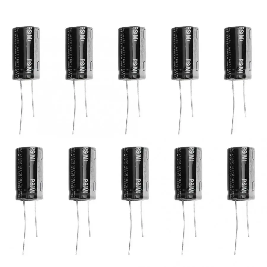 

10 Pcs Black 35V 4700 Aluminium Electrolytic Capacitor Standard Terminal 18 x 30mm