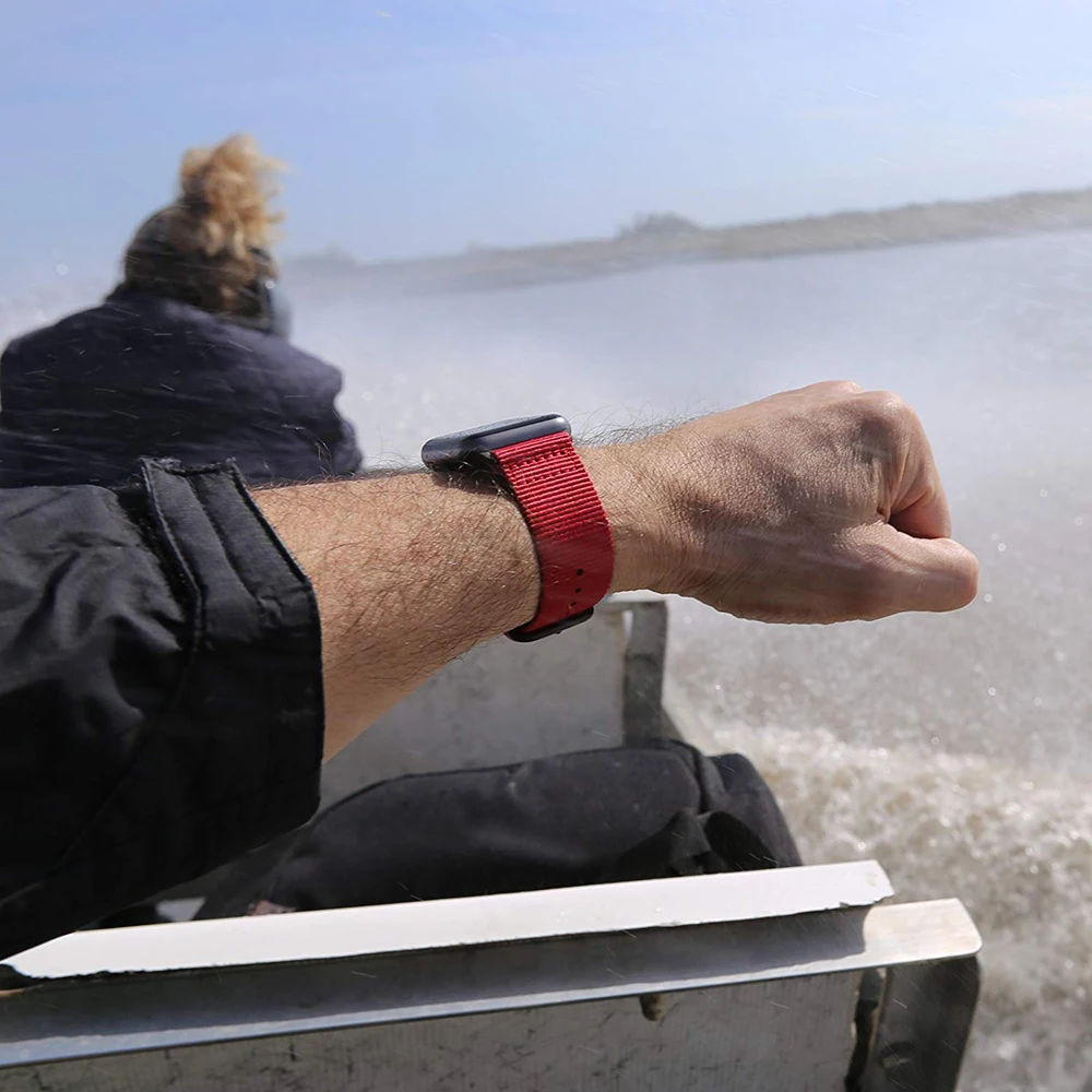 Нейлоновый ремешок для часов Apple Watch Series 4, 5, 42 мм, 44 мм, мягкий спортивный браслет 38 мм, 40 мм, ремешок для iwatch 1, 2, 3, ремешок