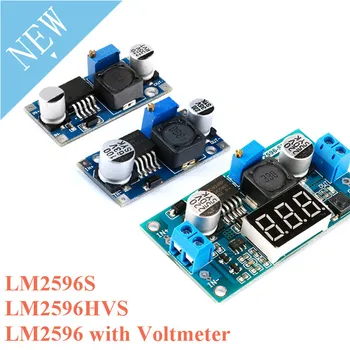 

LM2596 LM2596S LM2596HVS DC-DC Adjustable Step Down Buck Power Supply Module Voltage Regulator Module LM2596S with Voltmeter