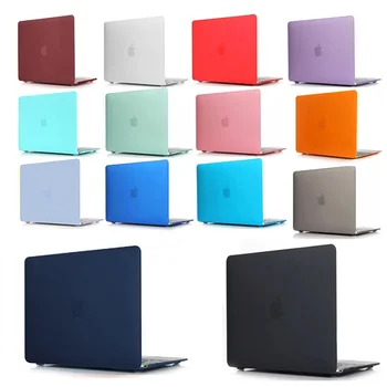 

Crystal / Matte Laptop Hard Cover Case + Keyborad Cover For MacBook Air Pro Retina Touch Bar & ID 11 12 13 14 15 16 inchs A2179
