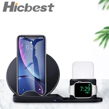 3 в 1 беспроводная зарядная подставка для iPhone 8 X XR XS Беспроводная зарядная док-станция магнитное зарядное устройство для Apple Watch 4 3 2 1 3в1