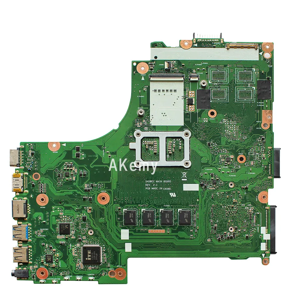 Akemy для Asus X450CC X450CA A450C X450C материнская плата с I5-3337U процессор 4 Гб памяти