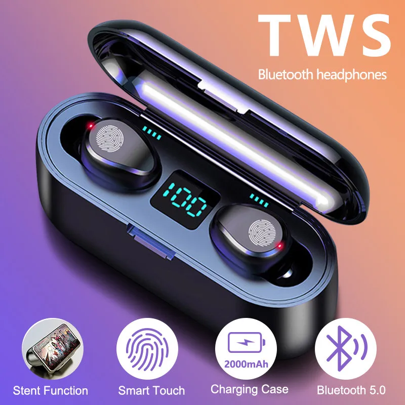 Беспроводные стереонаушники F9 TWS наушники с поддержкой Bluetooth музыкальная
