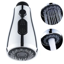 Kitchen Tap Sprayer Spout Spayer Head Replacement 3 Functions Spray Head G1/2 Pull Out Spray Head Nozzle for Kitchen Faucet