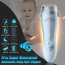 Водонепроницаемая электрическая машинка для стрижки волос Детская бритва триммер для стрижки волос Машинка для стрижки волос керамическое лезвие Тихая перезаряжаемая