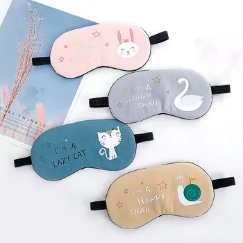 

1pc Lovely Cartoon Sleeping Mask Eyepatch Eye Cover Cotton Creative for Eye Travel Relax Sleeping Aid Eye Patch Shading Eye Mask
