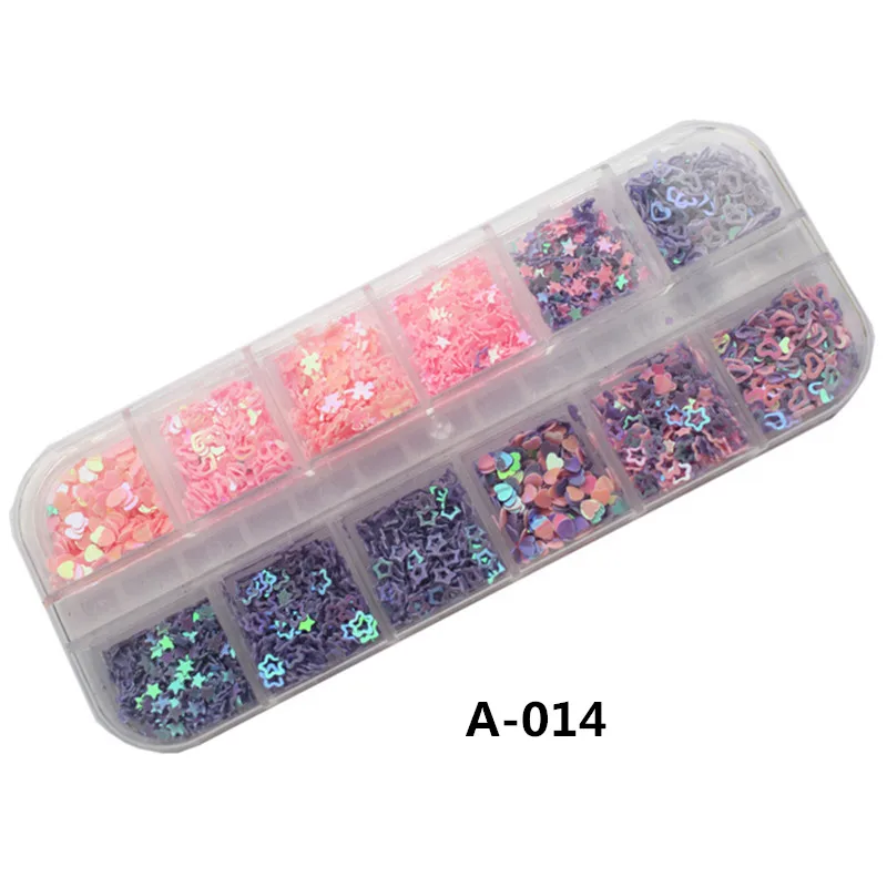 Holographic Love Star Nail Sequin Set