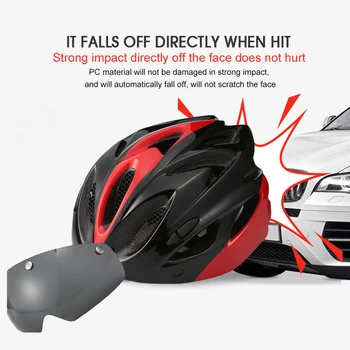 

New Bicycle Helmet Windproof Lenses Integrally-Molded Helmet Breathable Helmet Cycling Helmet Sport CapProtective Helmet