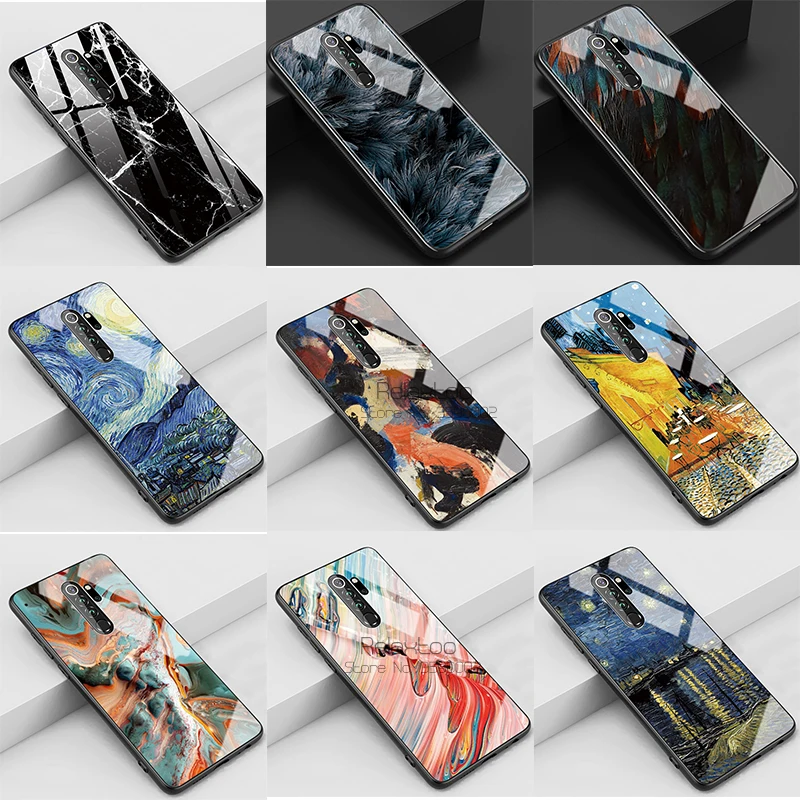 Окрашенный чехол для samsung Galaxy a50 a10 a20 a30 a40 a50s a30s из закаленного стекла sumsung note 10 plus s10
