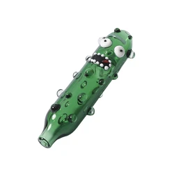 Brilho no escuro 4.8 "pickle rick artesanal profunda colher tubo