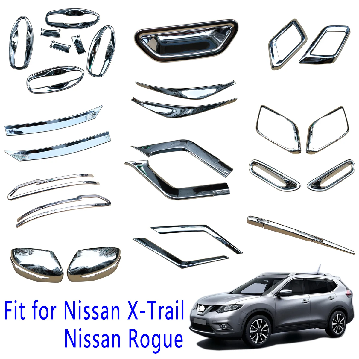 Хромированные аксессуары подходят для Nissan X Trail Rogue T32 противотуманные фары