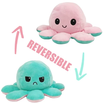 

Octopus Doll Reversible Flip Octopus Plush Toy Doll Marine Life Doll Reversible Plush Christmas Gift Children Cloth Toys
